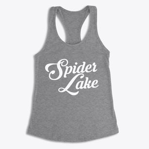 Spider Lake Wisconsin Vintage Team Women's Racerback Tank