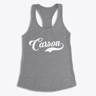 Carson North Dakota Vintage Team Women's Racerback Tank