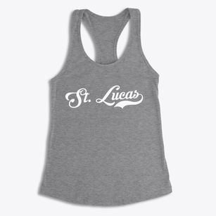 St. Lucas Iowa Vintage Team Women's Racerback Tank