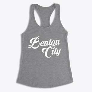 Benton City Missouri Vintage Team Women's Racerback Tank
