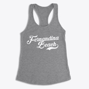 Fernandina Beach Florida Vintage Team Women's Racerback Tank
