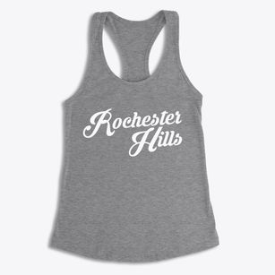 Rochester Hills Michigan Vintage Team Women's Racerback Tank