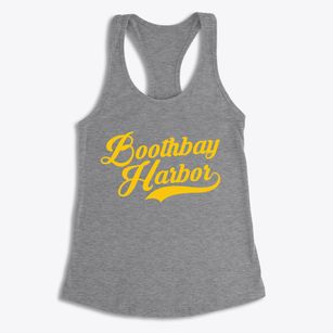 Boothbay Harbor Maine Vintage Team Women's Racerback Tank