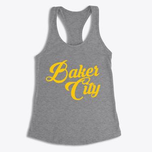 Baker City Oregon Vintage Team Women's Racerback Tank