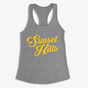 Sunset Hills Missouri Vintage Team Women's Racerback Tank
