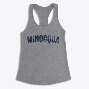 Minocqua Wisconsin Timeless Retro Women's Racerback Tank