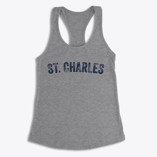 St. Charles Michigan Timeless Retro Women's Racerback Tank