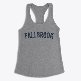 Fallbrook California Timeless Retro Women's Racerback Tank