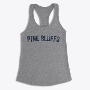 Pine Bluffs Wyoming Timeless Retro Women's Racerback Tank