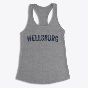 Wellsburg New York Timeless Retro Women's Racerback Tank