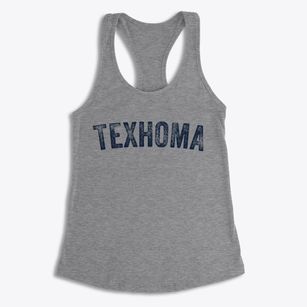 Texhoma Texas Timeless Retro Women's Racerback Tank