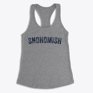 Snohomish Washington Timeless Retro Women's Racerback Tank