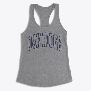 Oak Ridge North Carolina Trendy Block Women's Racerback Tank