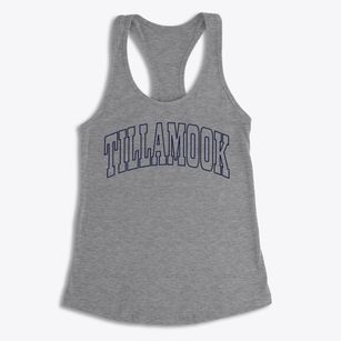 Tillamook Oregon Trendy Block Women's Racerback Tank