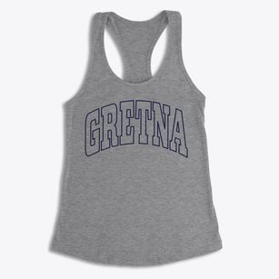 Gretna Nebraska Trendy Block Women's Racerback Tank
