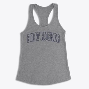 Fort Rucker Alabama Trendy Block Women's Racerback Tank