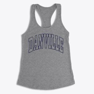 Danville New Hampshire Trendy Block Women's Racerback Tank
