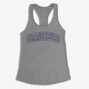 Orangeburg New York Trendy Block Women's Racerback Tank