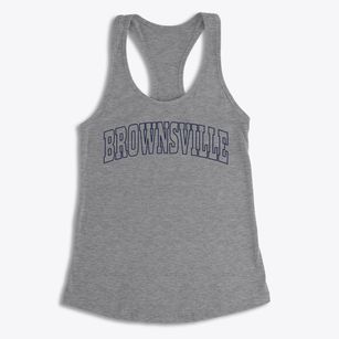 Brownsville Texas Trendy Block Women's Racerback Tank