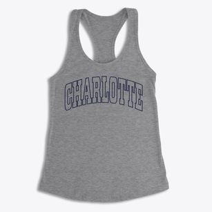 Charlotte Vermont Trendy Block Women's Racerback Tank