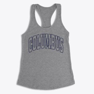 Columbus Texas Trendy Block Women's Racerback Tank