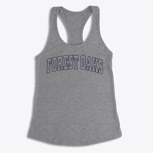 Forest Oaks North Carolina Trendy Block Women's Racerback Tank