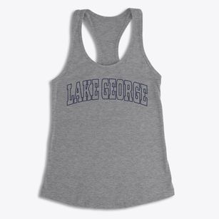 Lake George New York Trendy Block Women's Racerback Tank