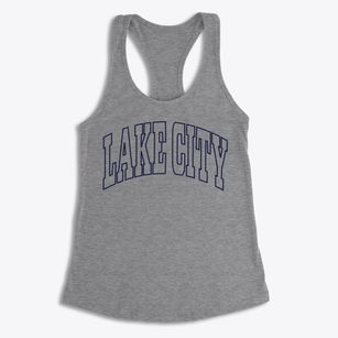 Lake City Arkansas Trendy Block Women's Racerback Tank