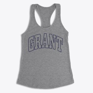 Grant Wisconsin Trendy Block Women's Racerback Tank