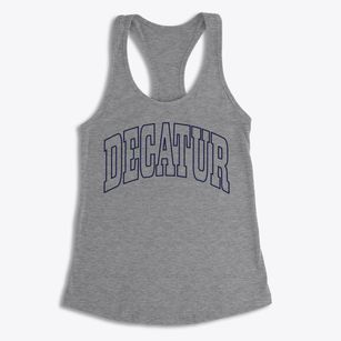 Decatur Wisconsin Trendy Block Women's Racerback Tank