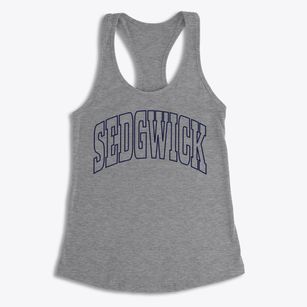 Sedgwick Kansas Trendy Block Women's Racerback Tank