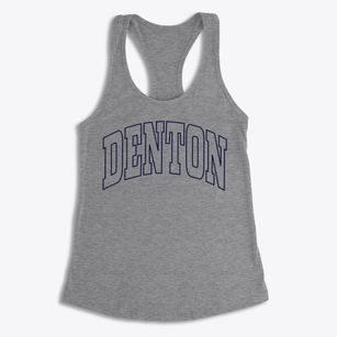 Denton North Carolina Trendy Block Women's Racerback Tank