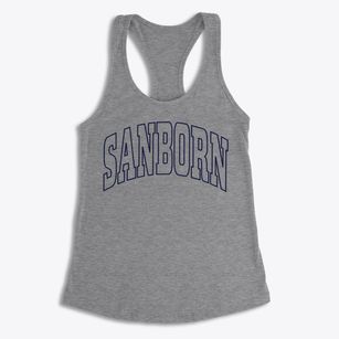 Sanborn Iowa Trendy Block Women's Racerback Tank