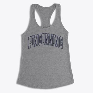 Pinconning Michigan Trendy Block Women's Racerback Tank