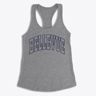 Bellevue Washington Trendy Block Women's Racerback Tank