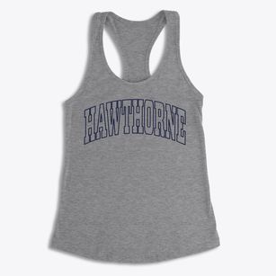 Hawthorne Wisconsin Trendy Block Women's Racerback Tank