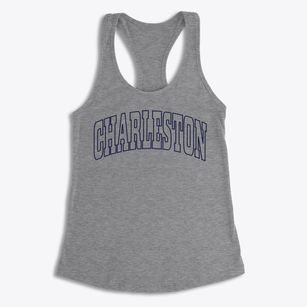 Charleston South Carolina Trendy Block Women's Racerback Tank