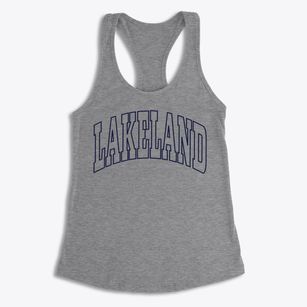 Lakeland Wisconsin Trendy Block Women's Racerback Tank