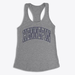 Hennepin Illinois Trendy Block Women's Racerback Tank