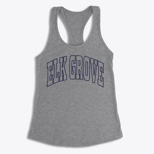 Elk Grove Wisconsin Trendy Block Women's Racerback Tank