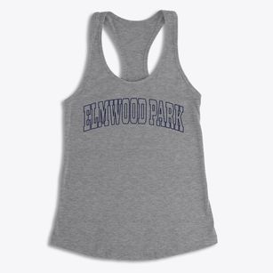 Elmwood Park Wisconsin Trendy Block Women's Racerback Tank