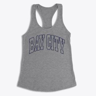 Bay City Wisconsin Trendy Block Women's Racerback Tank