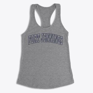 Fort Jennings Ohio Trendy Block Women's Racerback Tank
