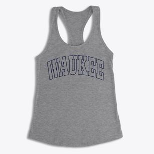 Waukee Iowa Trendy Block Women's Racerback Tank
