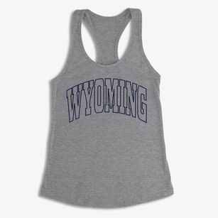 Wyoming New York Trendy Block Women's Racerback Tank