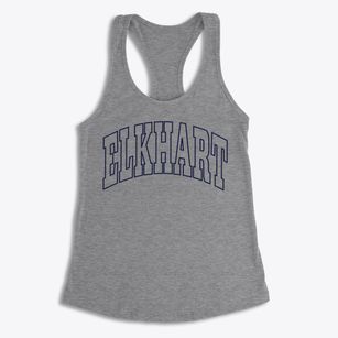 Elkhart Illinois Trendy Block Women's Racerback Tank