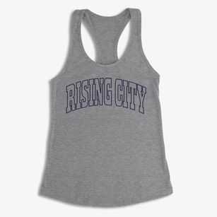 Rising City Nebraska Trendy Block Women's Racerback Tank