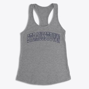 Strausstown Pennsylvania Trendy Block Women's Racerback Tank