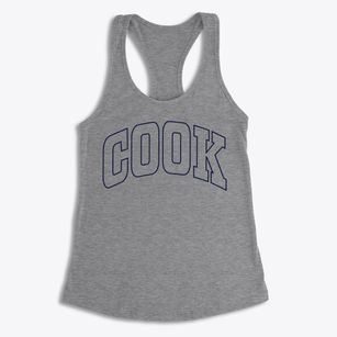 Cook Nebraska Trendy Block Women's Racerback Tank