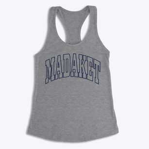 Madaket Massachusetts Trendy Block Women's Racerback Tank